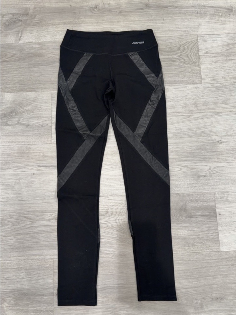 Joe's Jeans Black Leggings with Reflective Stripe Detail